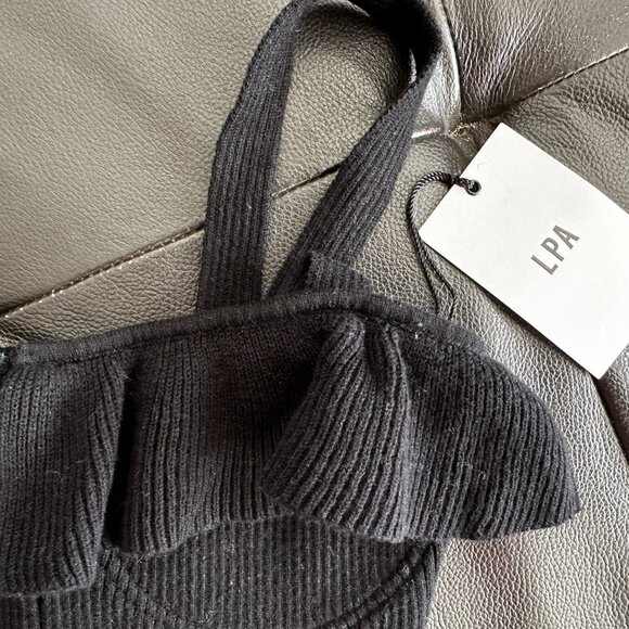 LPA Revolve Rib Knit Ruffle Crop Top - Picture 2 of 5